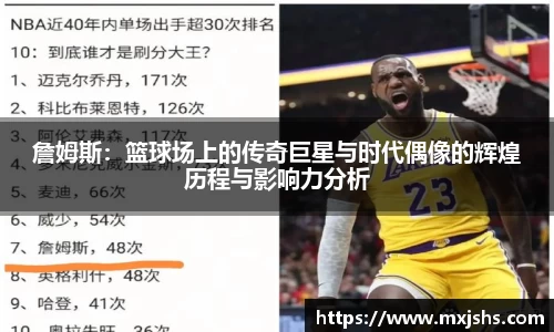 詹姆斯：篮球场上的传奇巨星与时代偶像的辉煌历程与影响力分析