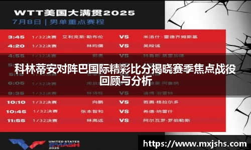 科林蒂安对阵巴国际精彩比分揭晓赛季焦点战役回顾与分析